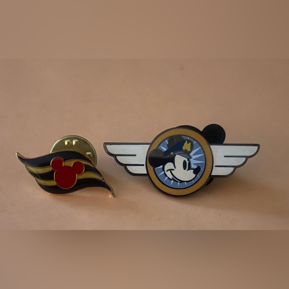 Lot of 2 official cast pins Disney Cruise Line and Disneys Magical Express 3/$20